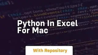 python in excel for mac