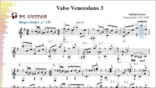 Lauro, Vals Venezolano 3, guitar