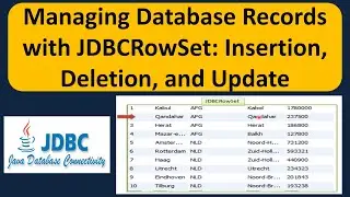 Managing Database Records with JDBCRowSet: Insertion, Deletion, and Update  | JDBC