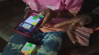 Mobile mein scan karke cube  bana raha hai 🫡