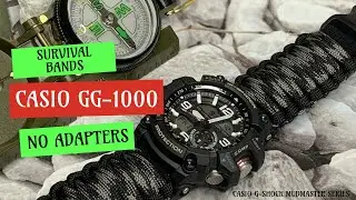 Casio G-Shock Mudmaster GG-1000 Series - No Adapters Paracord Survival Band Comfortable Buckle
