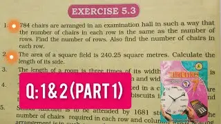 Unit 5 Square root of positive number | Ex 5.3 | Question 1 and 2 |Class 7 Math STB
