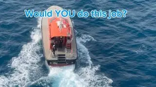 Dangerous Job? Watch the Ship Pilot Exit at Sea! 🌊