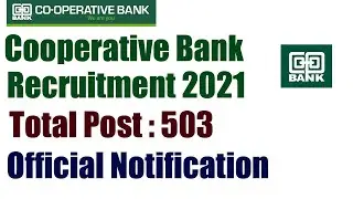 Cooperative Bank Recruitment | Latest bank Jobs | Bank Vacancy 2021