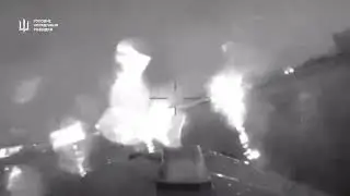 Chornomors'ke - 06.05.2024. Ukrainian Magura V5 Maritime Drone Destroyed A Russian Patrol Boat.