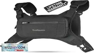 Trailoom Running Chest Pack Reflective Vest Water Repellent Phone Holder Workout Bag