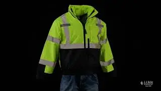 J. J. Keller&reg; SAFEGEAR&reg; Rip-Stop 3-IN-1 Hi-Vis Bomber Jacket ANSI/ISEA 10702020 Type R Class 3