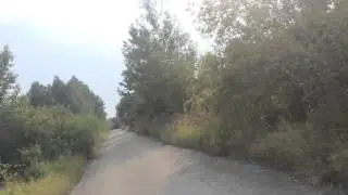 Riding on forest roads in Ukraine on Hyosung gt250r
