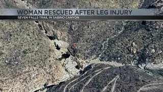 Woman with leg injury rescued from trail in Sabino Canyon