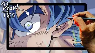 Drawing Goku Super Saiyan Blue! 💥 Dragon Ball Super Art #anime #goku #dragonball #drawing 