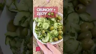This Lemon-Parsley Cucumber Salad w/ Green Olives Is ADDICTIVE 🥒🫒✨ (No Cook)