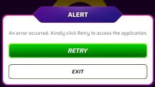 an error occurred Kindly click Retry to access the application !! how to fix winzo internet problem