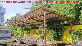 Roof Shed Design  for TMT BAR shop  | roof trusses making ideas| Roof truss making