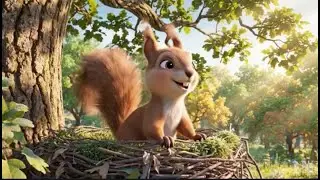 Sally the Little Squirrel | Cute Pixar Style Kids Song | Fun Squirrel Adventure for Children