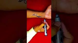 AJ Name Tattoo Idea ✨ | Creative Art #shorts #viral #tattoo
