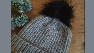 Tutorial: cappello con risvolto facile e veloce su misura ferri circolari
