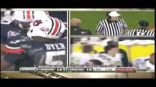 Michael Dyer Tackled, Or Not, In BCS Championship Game, Was his wrist/knee down?