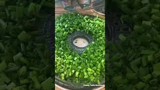 Chives in the dehydrator