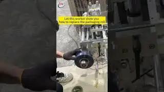 How to replace the packaging film roll in blister packaging machine