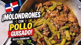 Molondrones con Pollo Guisado y Arroz Blanco | Receta Dominicana F&aacute;cil y Deliciosa 
