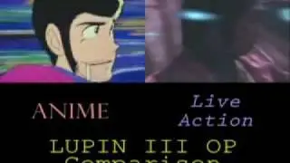 Lupin III Anime VS Live Action OP comparison