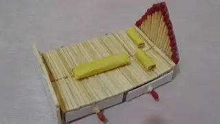 Best Bed idea with matchstick||How to make match stick bed||Diy arts and crafts||Amazing Bed Idea