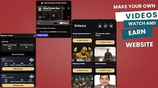 How To Make Video Watching Earning Website 
