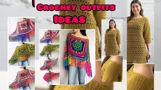 Crochet outfits ideas 😍 winter crochet dresses 👀 chic Crochet Array 🤩 crochet unique collection &hearts;️