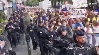 French protest against lockdown and restrictions 1st August 2021