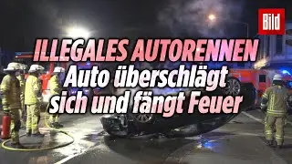 Illegales Autorennen endet in Feuer-Crash | Oldenburg