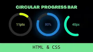 HTML & CSS Tutorial 2023: Build an Animated Circular Progress Bar Step-by-Step