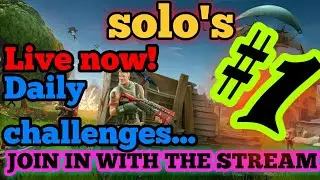Grinding for #1 solo's Fortnite battle royale live