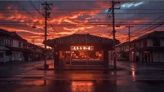 Tokyo Lofi Rain 🌧️ Rainy Neon Street at Sunset &ndash; Cozy Lofi Beats to Relax, Study & Sleep