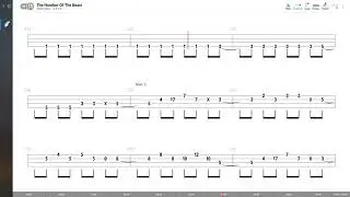 Iron Maiden - The Number Of The Beast (BASS TAB PLAY ALONG)