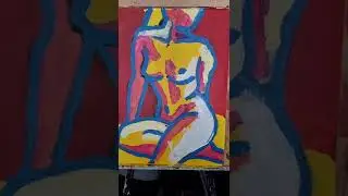 Abstract Figure Painting | Acrylic Painting Timelapse