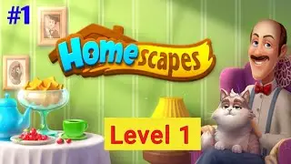 Homescapes level 1 gameplay | How do you slove the first puzzle on homescapes,  Homescape level 1.