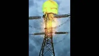 high voltage line blast #electric #shortcircuit #shorts