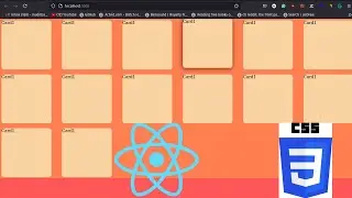How to create a cool card hover animation in grid layout with pure CSS in ReactJS in 202