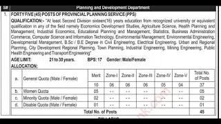 Provincial Planning Services Officer Jobs in Planning and Development Department KPK 2021 May KPPSC