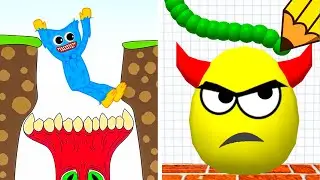 Hugy's Animated Story Vs Draw to Smash😸😹😸Walkthrough Max Gameplay DDF36