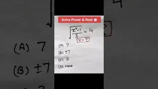 Power & Root Puzzle 🤯 | Solve &radic;[(x&sup2;-1)/3] = 4 in Seconds! #shorts #maths #power