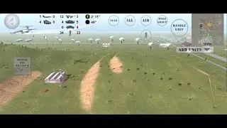 Battle 3D. Cargo plane and paratroopers.