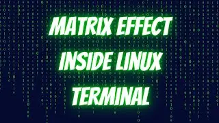 Matrix in Linux Terminal |Cmatrix