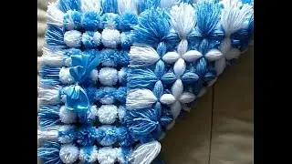 Pom Pom Loom Blanket. EASY NO KNITTING NO CROCHET Blanket
