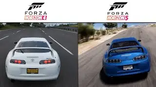 Forza Horizon 5 vs Forza Horizon 4 - Toyota Supra Car Stock SOUND COMPARISON (FH5 Gameplay)