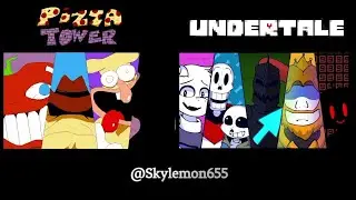 Pizza Tower Intro but it's UNDERTALE (side by side comparison)(@Skylemon655)