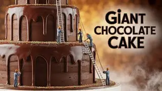 Giant Chocolate Cake in Miniature | Tiny Workers Build Layer by Layer | The Miniature Verse