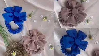Easy DIY Flower Scrunchies 🌸| How to Make Satin Silk Scrunchies ✅