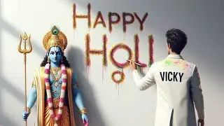 Holi AI Photo editing with my name || how to Holi play|| how to you ranj