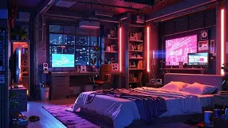 🎮 Lo-Fi Neon Gaming Nights 🎮 | Chill Cozy Room Vibes